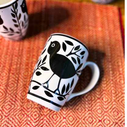 Blackbird Serenity Mug – Elegant Ceramic Coffee Mug Under ₹500