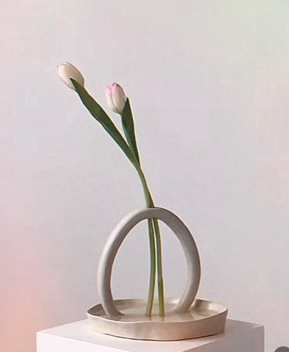 Arc Elegance Ceramic Vase