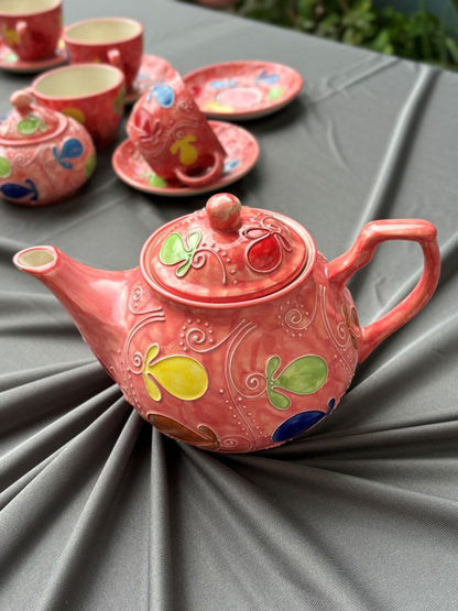 Whimsical Bloom Tea Set - Cone painting