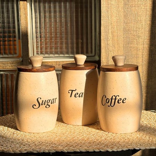 Tea Sugar Coffee Canister Set